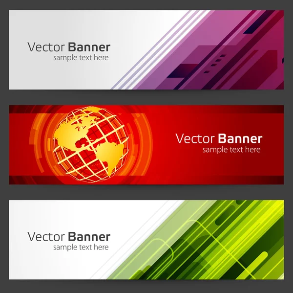 Абстрактный векторный баннер или набор заголовков — стоковый вектор