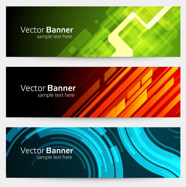 Abstrakt trendiga vektor banner eller header ställa eps 10 — Stock vektor