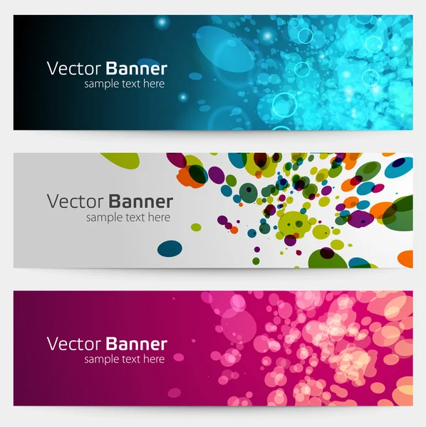 Abstraktes trendiges Vektor-Banner oder Header-Set Folge 10 — Stockvektor