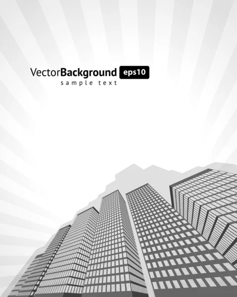 Perspectief stad vector achtergrond — Stockvector