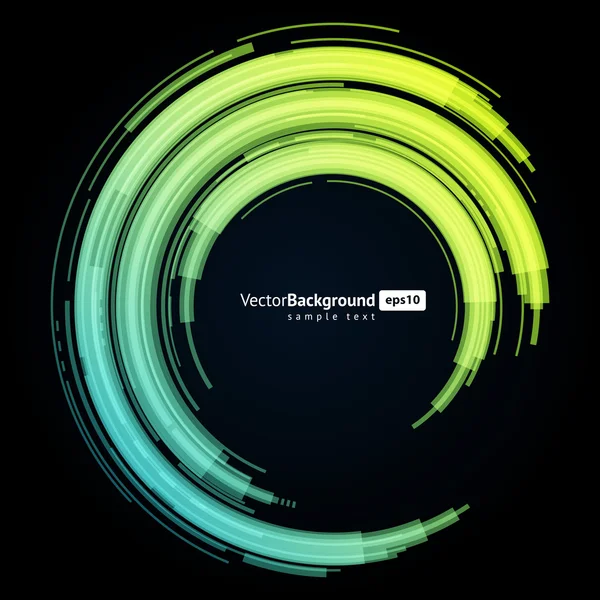 Abstract retro technology circles vector background — Stock Vector
