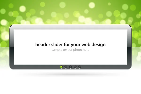 Control deslizante de cabecera vectorial para su diseño web — Archivo Imágenes Vectoriales