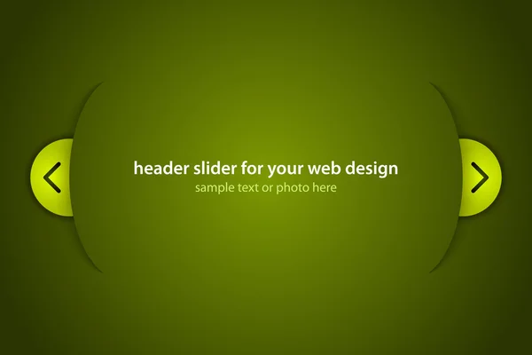 Controle deslizante de cabeçalho vetorial para o seu web design — Vetor de Stock