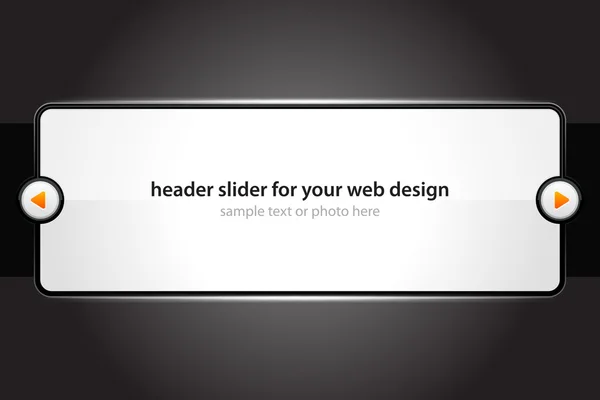 Control deslizante de cabecera vectorial para su diseño web — Archivo Imágenes Vectoriales