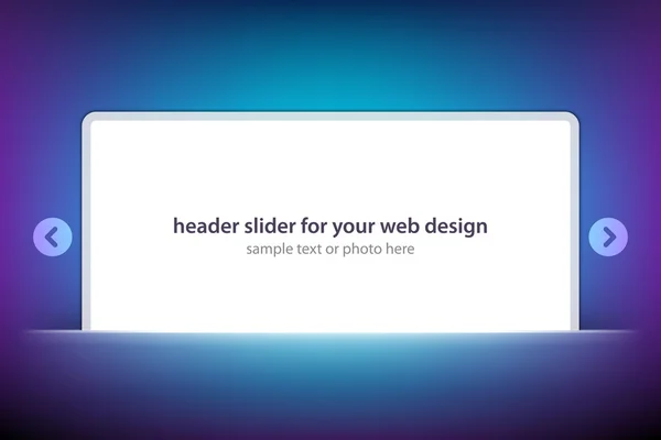 Vector header slider for your web design — Stock Vector