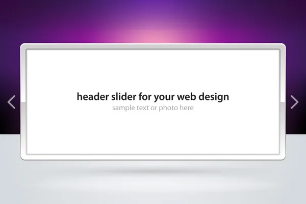 Web デザインのためのベクトル ヘッダー スライダー — ストックベクタ