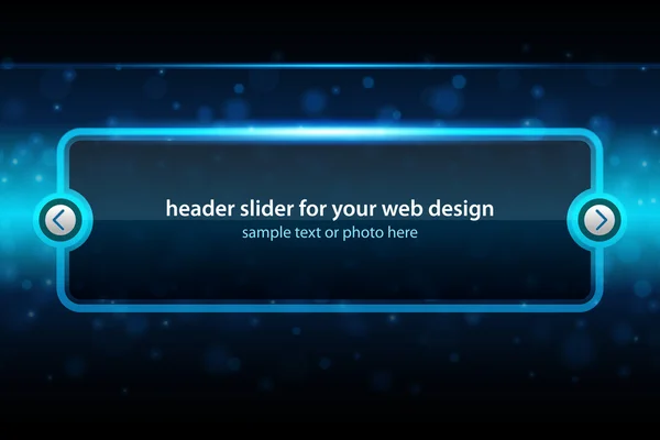 Web デザインのためのベクトル ヘッダー スライダー — ストックベクタ