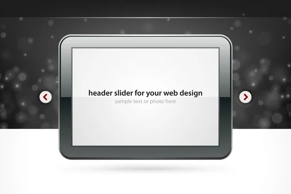 Vector header slider for your web design — Stock Vector