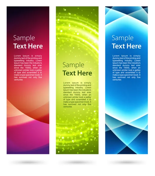 Abstract trendy vector banner vertical set eps 10 — Stock Vector