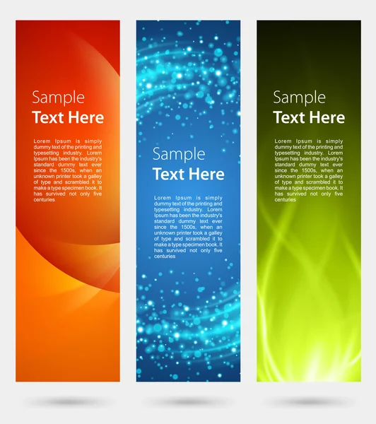 Abstract trendy vector banner verticale instellen eps 10 — Stockvector