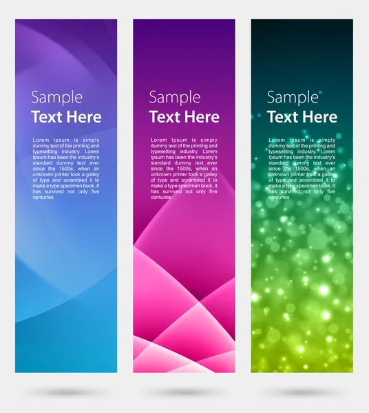 Abstract trendy vector banner vertical set eps 10 — Stock Vector