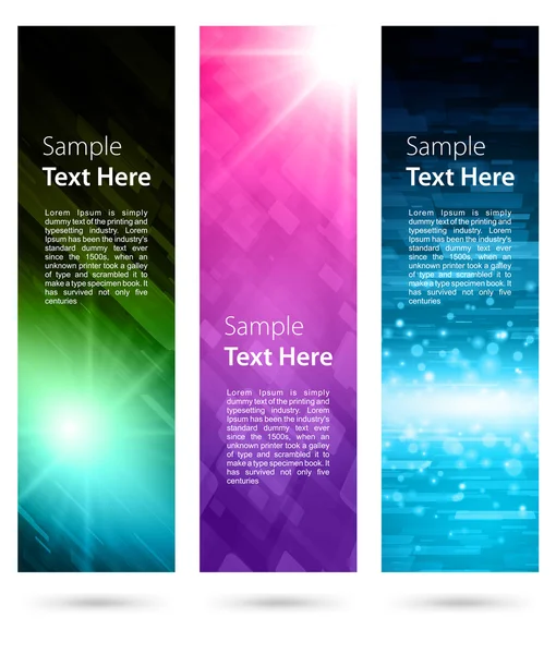 Abstract trendy vector banner vertical set eps 10 — Stock Vector