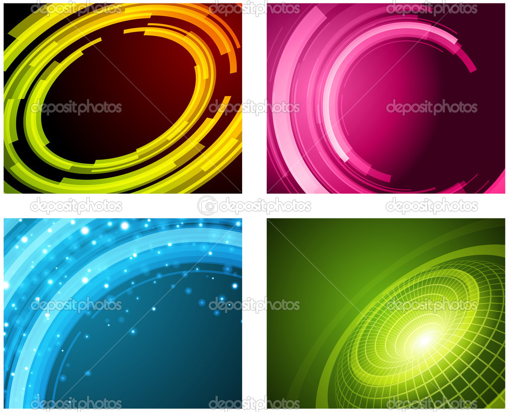 Abstract trendy vector backgrounds set eps 10