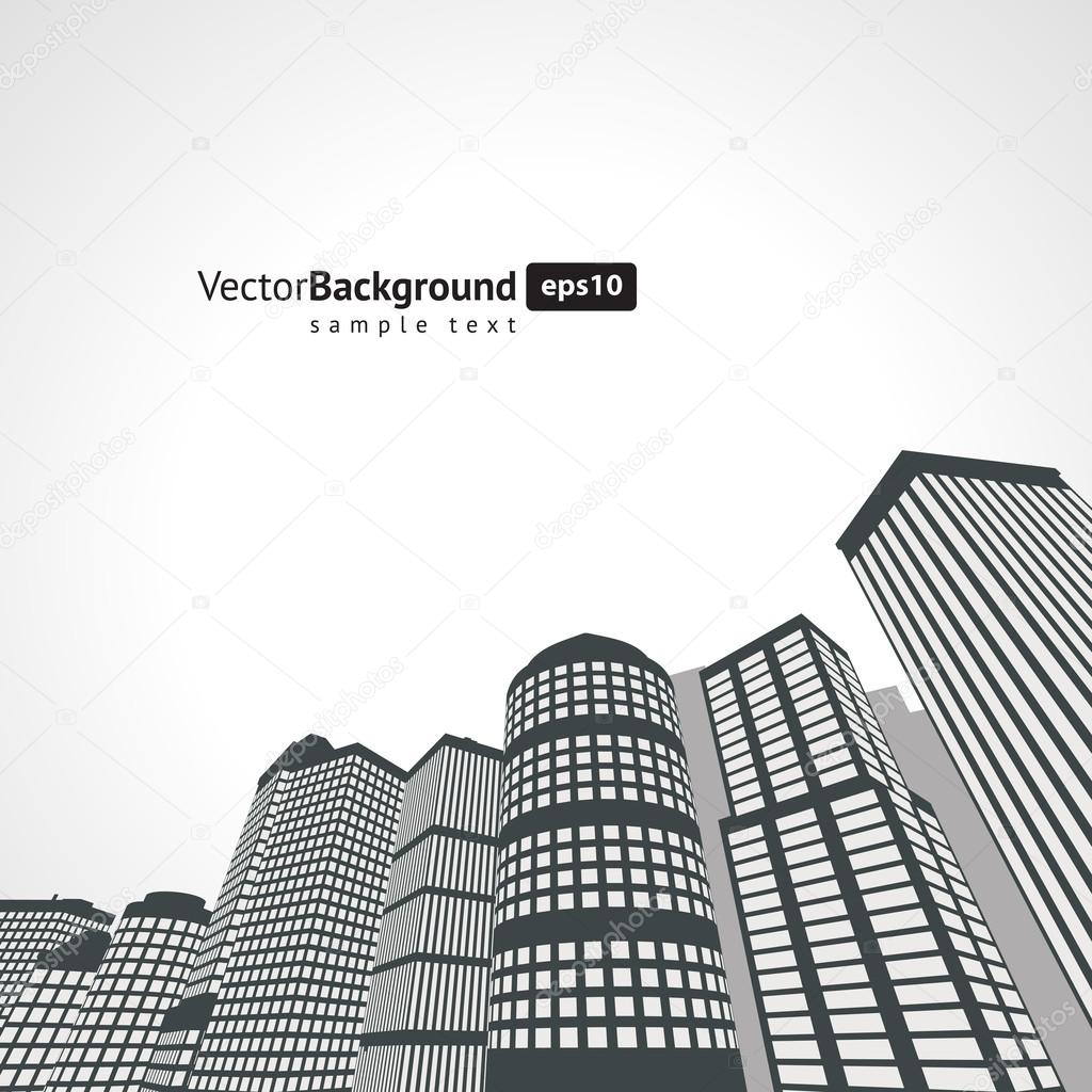 Perspective city vector background