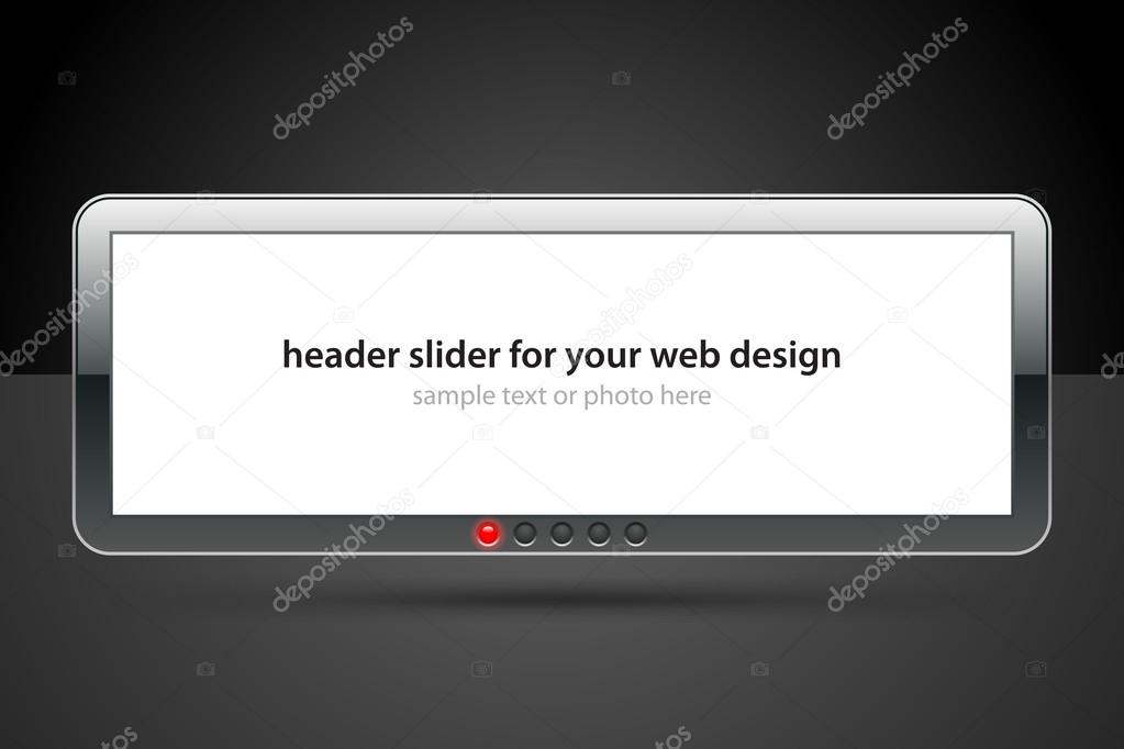 Vector header slider for your web design