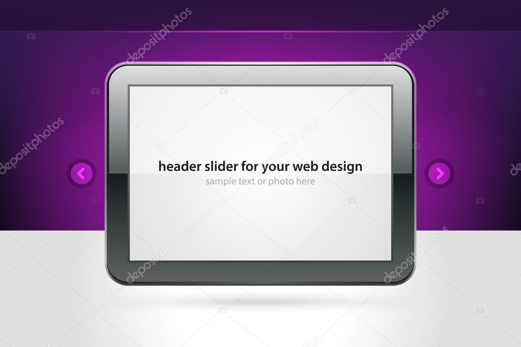 Vector header slider for your web design