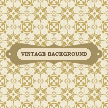 Vintage eski dokulu kağıt süsleme ile tebrik kartı. vektör arka plan eps 10.