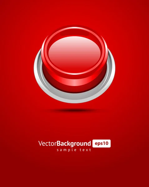 Red vector shiny button background — Stock Vector