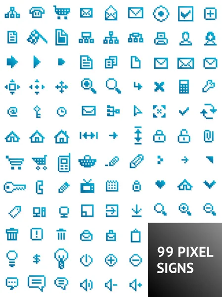 Iconos de píxeles — Vector de stock