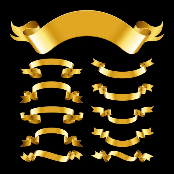 Golden Strings Ribbon Set- Vector Illustration Royalty Free SVG, Cliparts,  Vectors, and Stock Illustration. Image 135811361.