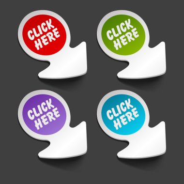 vektör ileti simgesi ok etiket kümesi üzerinde tıklayınız. Saydam Gölge kolay yerine arka plan ve renkleri düzenleme.