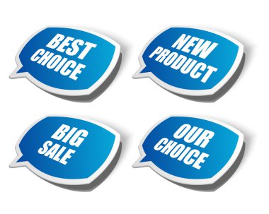 vektör satış çıkartmaları kümesi. Saydam Gölge kolay yerine arka plan ve renkleri düzenleme.