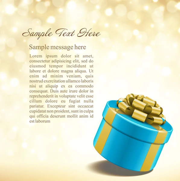 Confezione regalo con fiocco e luce. Sfondo vettoriale eps 10 . — Vettoriale Stock