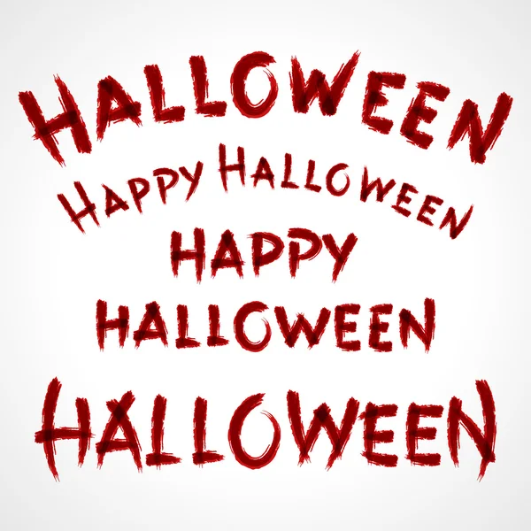 Hand getekend halloween berichten belettering. vector design elementen instellen eps 10. — Stockvector