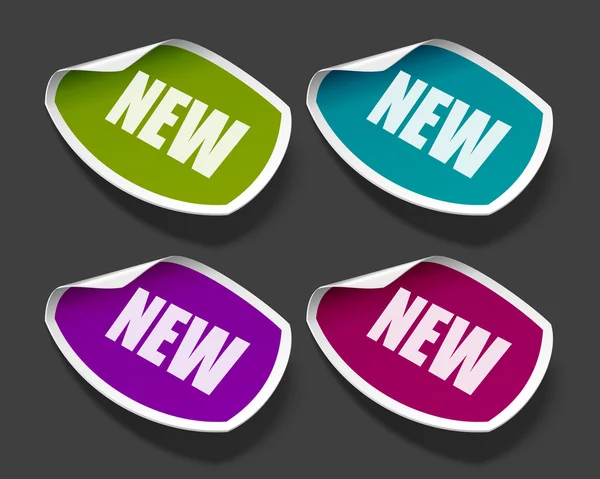 Vector new message stickers set. Easy replace background and edit colors. — Stock Vector