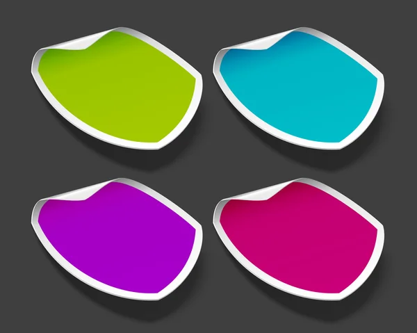 Set adesivi vettoriali. ombra trasparente facile sostituire lo sfondo e modificare i colori . — Vettoriale Stock