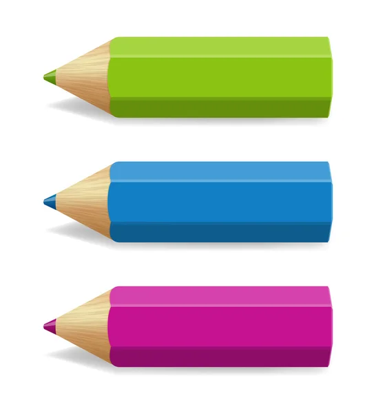 Pencil vector illustration set. Eps 10. — Stock Vector