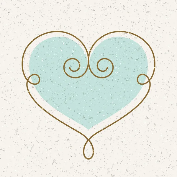 Винтажная векторная иллюстрация сердца как элемент дизайна. Eps 10 . — стоковый вектор