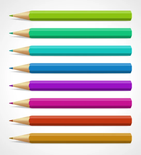 Färgglada pennor vektor bakgrund. EPS 10. — Stock vektor