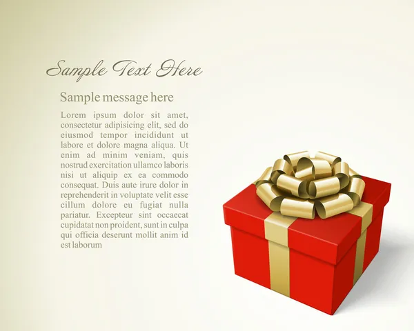 Caja de regalo con lazo aislado en blanco. Ilustración vectorial eps 10 . — Vector de stock