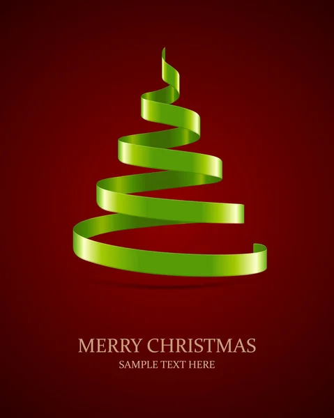 Kerstboom van lint vector achtergrond. EPS 10. — Stockvector
