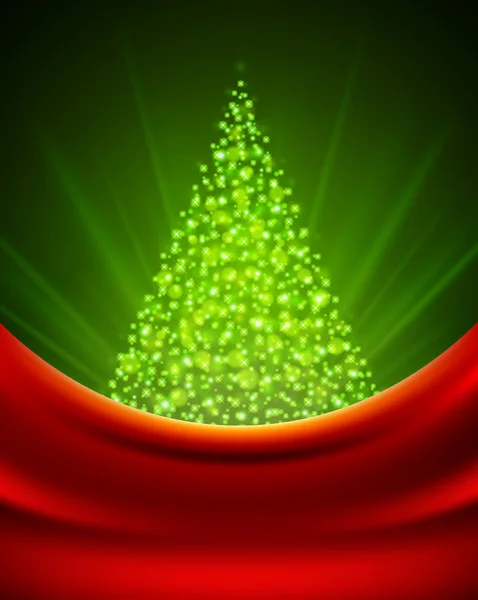 Vánoční strom z lehkých vektorové pozadí. EPS 10. — Stockový vektor