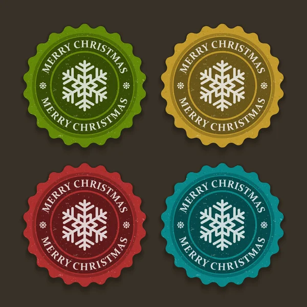 Etiquetas de Navidad conjunto con forma de copo de nieve vector ilustración Eps 10 . — Archivo Imágenes Vectoriales
