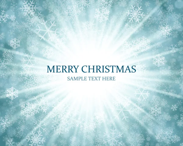 Kerstmis achtergrond sneeuwvlokken en lichte vector afbeelding. EPS 10. — Stockvector