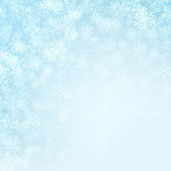 Flocos de neve de fundo de Natal e imagem vetorial de luz. Eps 10 . — Vetor de Stock