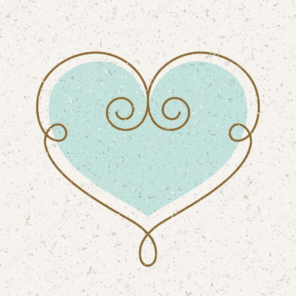 Ilustración de vector Vintage corazón como elemento de diseño. EPS 10