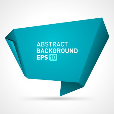 soyut origami konuşma balonu vektör arka plan. EPS 10.