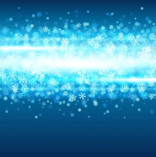 Weihnachten Hintergrund Schneeflocken und Lichtvektorbild. Folge 10. — Stockvektor