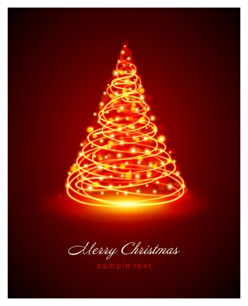 Árbol de Navidad de fondo vector de luz. Eps 10 . — Archivo Imágenes Vectoriales