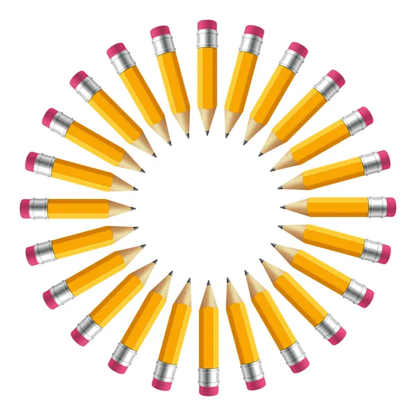 Circle from pencils vector background. Eps 10. — Stock Vector