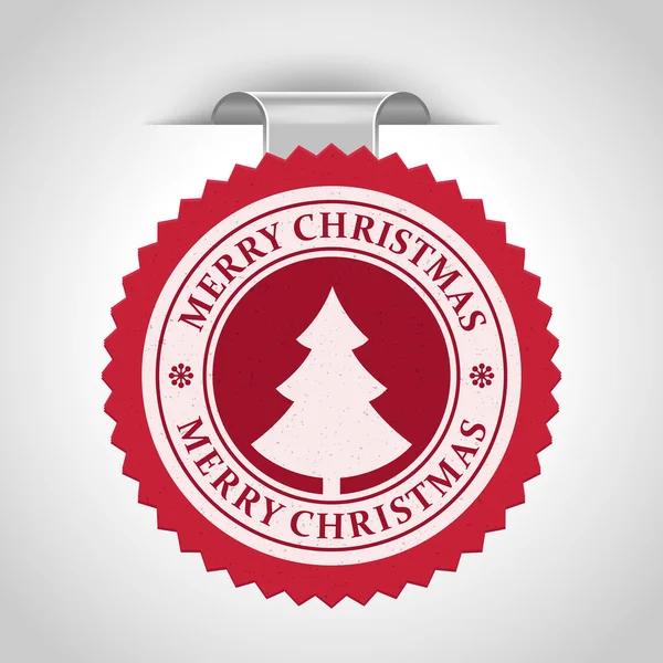 Étiquette de Noël avec illustration vectorielle en forme de flocon de neige Eps 10 . — Image vectorielle