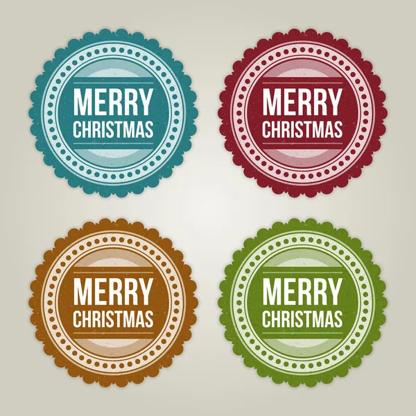 Christmas labels set with snowflake shape vector illustration Eps 10. — Stock Vector