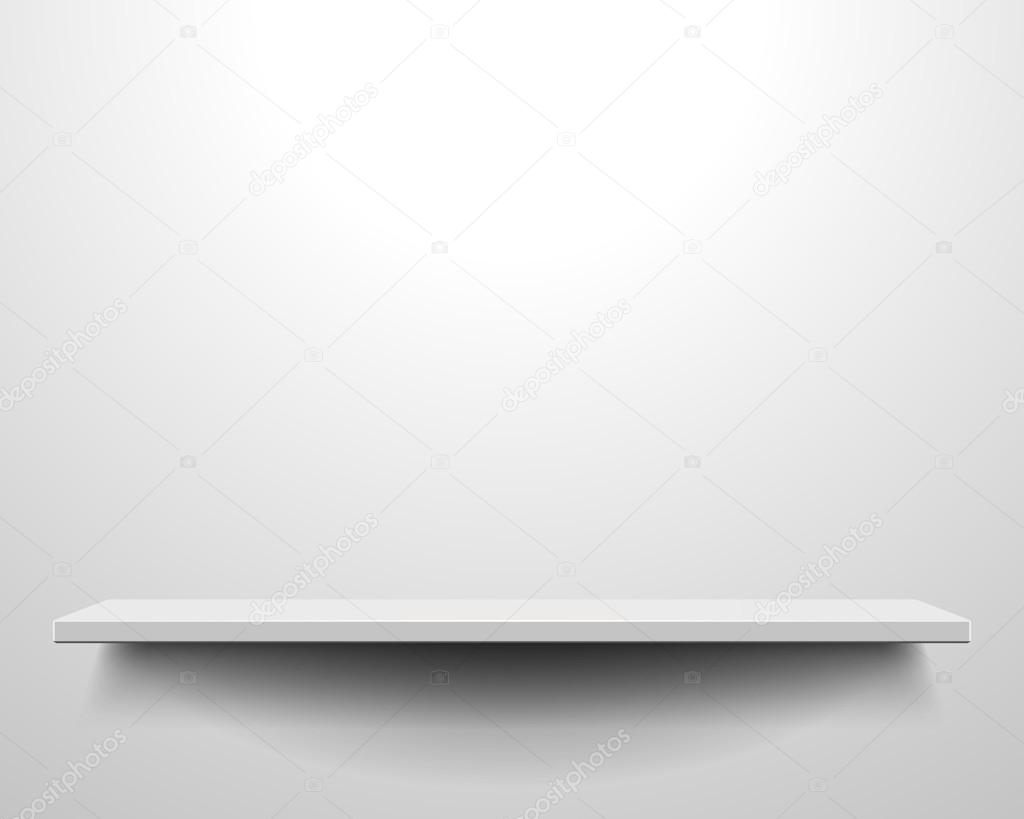 White shelf on wall