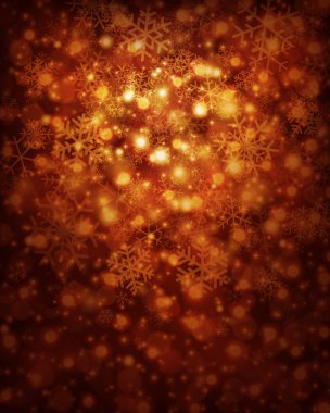 Noel arka plan kar taneleri ve ışık