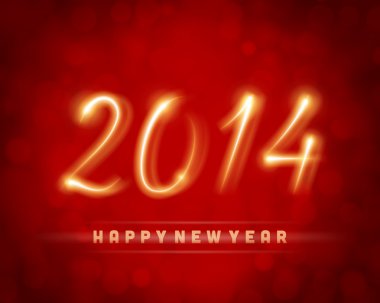 mutlu yeni yıl 2014 neon dan