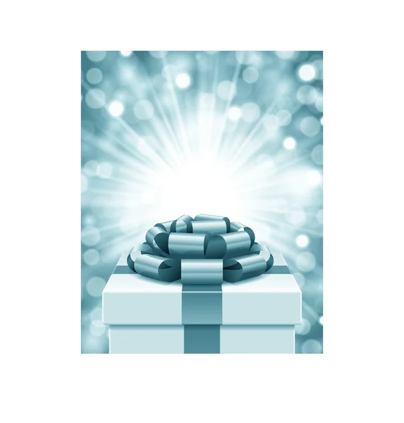 Gift box and light christmas — Stock Vector
